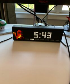 LaMetric TIME Wi-Fi Clock for Smart Home - Social Media Counter - Cinema Lightbox - Digital Alarm Clock with Weather - Retro Pixel Art Bluetooth Speaker with 37x8 LED Display 48 61mzCg1RsSL