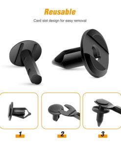 GOOACC 40PCS Nylon Bumper Fastener Rivet Clips 8mm for GM 21030249 Ford N807389S & Chrysler 6503598 Automotive Assembly Expansion Screws Kit 40PCS Fastener Clips 8mm 27 61mzHlez9OL 3