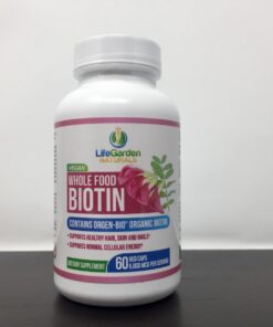 Whole Food Biotin Supplement - Contains Certified Organic Plant Based Biotin from Sesbania Agati Trees - by SolaGarden Naturals. May Support Hair, Skin and Nails. 60 Non GMO Veggie Capsules. 22 61mzX0xzJzL