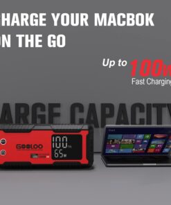 GOOLOO GT4000S Jump Starter 4000 Amp Car Starter 100W Two-Way Fast-Charging Portable Car Battery Charger Booster Pack for 10L Diesel and 12L Gas Engines, SuperSafe Lithium Jump Box for 12V Vehicles Red 54 61n0RC6z25L