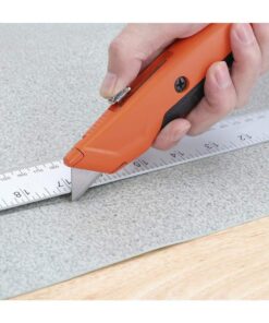 HDX 377 784 x10 Retractable Utility Knife with Rubber Handle and 3 Position Locking Blade, Metal Pack of 10 10 61n3IkF1VmL