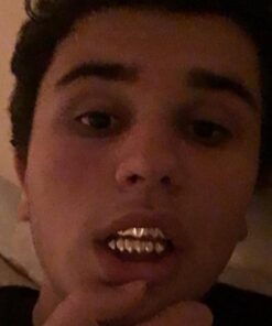 New Custom Fit 14k Gold Plated Hip Hop Teeth Grillz Caps Top & Bottom Grill Set 28 61n3t3bKE9L