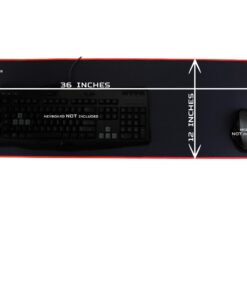 Alternative view of Reflex Lab Large Extended Gaming Mouse Pad Mat XXL, Stitched Edges, Waterproof, Ultra Thick 5mm, Wide & Long Mousepad 36”x12”x.20 Red Pro 36 Heavy