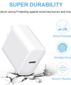 Alternative view of [2 Pack] iPhone 15 14 13 12 11 Charger Block, USB C Wall Charger 20W PD Power Adapter for iPhone 15/15Pro/15Pro Max/15Plus/14/13/12/11, iPad 2Pack