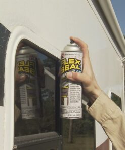 Flex Seal, 14 oz, 2-Pack, Clear, Stop Leaks Instantly, Transparent Waterproof Rubber Spray On Sealant Coating, Perfect for Gutters, Wood, RV, Campers, Roof Repair, Skylights, Windows, and More 24 61n84qhoqzL
