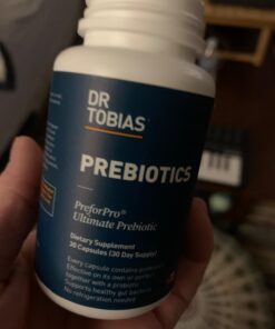 Dr. Tobias Prebiotics, Supports Digestion & Gut Health, Feed Good Probiotic Bacteria, Boost Gut Immune Function, Vegan & Non-GMO Gut Health Supplements for Men and Women, 30 Capsules, 30 Servings 30 Count (Pack of 1) 30 61n9PEUxjlL 2