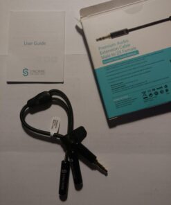 Syncwire Headphone Splitter, Nylon-Braided Extension Cable Audio Stereo Y Splitter (Hi-Fi Sound), 3.5mm Male To 2 Ports 3.5mm Female Headset Splitter for Phone, PS4, Switch, Tablets & More Black 52 61nAZBw2PqL 2