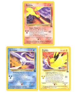 Pokemon Promo Single Card Set of All 3 Rare Legendary Birds Moltres, Articuno & Zapdos