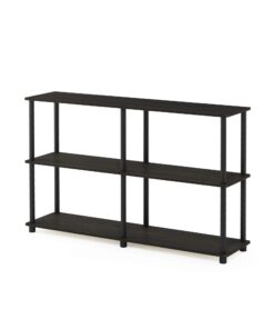 Furinno Turn-N-Tube 3-Tier Double Size Storage Display Rack, Espresso/Black, Plastic Pole 2 x 2 21 61nCRd7UpXL