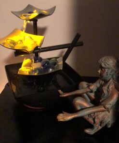 Homedics Tabletop Water Fountain, Home Décor Soothing Sound Machine - Automatic Pump, Deep Basin & Natural River Rocks. Indoor Zen Relaxation for Office, Living Room, or Bedroom, 8.25” Tall 26 61nD8j11FL 2