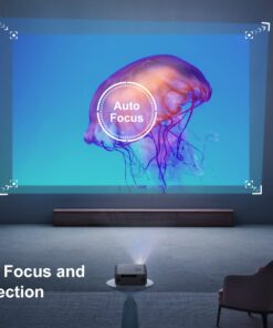 Alternative view of [Auto Focus/4K Support] Projector with WiFi 6 and Bluetooth 5.2, Projector 4K, WiMiUS P62 Native 1080P Outdoor Movie Projector, Auto Keystone & 50% Zoom, Smart Home Projector for iOS/Android/TV Stick Black