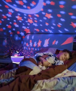 MOKOQI Star Projector Night Lights for Kids, Birthday Gifts for 1-4-6-14 Year Old Girl and Boy, Projection Lamp for Kids Bedroom, Glow in The Dark Stars and Moon for Child Asleep Peacefully- Purple 27 61nGEsaj2ZL