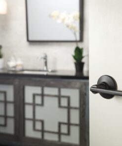 Schlage F10 V LAT 622 Latitude Door Lever, Hall & Closet Passage Lock, Matte Black Standard 21 61nGpdpD pL