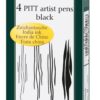 Faber Castell 167100 Pit Artist Pens, Set of 4, Black Assortment, 199 S, F, M, B 57 61nGstRJzwL