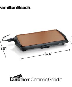 Hamilton Beach 38518R Durathon Ceramic Griddle, 200 sq. in, Black 26 61nIiqwsQ4L