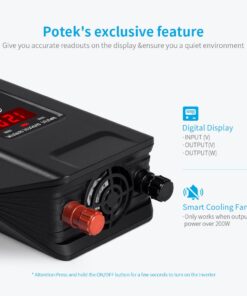 Potek 500w power inverter DC 12V to AC 110V Car Adapter with 2 5V/2A usb charging output 33 61nIk1T gRL