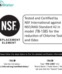 Alternative view of HiWater Filter NSF/ANSI-42 Certified Compatible with Refrigerator SmartWater Fridge Cartridge MWFA MWFP GWF GWFA 9991 46-9991 469991-3pack