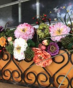 Nearly Natural 4665 Mixed Mini Peony Centerpiece Silk Flower Arrangement,10"D x 34"W x 6.5"H 10"D x 34"W x 6.5"H 37 61nKjzJL61L