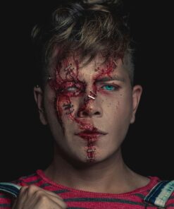 Mehron Makeup 3-D Gel | Gelatin Special Effects Makeup | Halloween FX Makeup & Scarring Gel | Fake Skin for Stage, Screen, Theater, Cosplay, and Halloween (2 oz) (Fleshtone) 2 Ounce (Pack of 1) Fleshtone 23 61nLXavBRDL