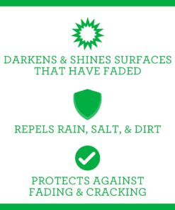 Alternative view of Trinova Plastic & Trim Restorer - Shines & Darkens Worn Out Plastic, Vinyl & Rubber Surfaces - Protects Cars & Motorcycles from Rain, Salt & Dirt - Prevent Fading - 8 fl oz