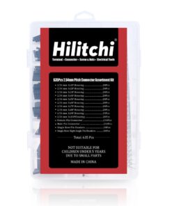 Hilitchi 635 Pcs 40 Pin 2.54mm Pitch Single Row Pin Headers, Connector Housing Female, Male/Female Pin Connector Kit 8 61nMpmBtapL