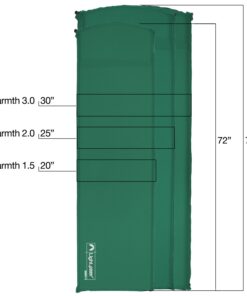 Alternative view of Lightspeed Outdoors Warmth Series Self Inflating Sleep Camp Pad (2.0), 77" x 25" x 2.0" Ultramarine 2.0