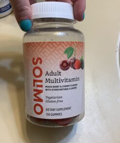 Amazon Basics Adult Multivitamin, 150 Gummies, 75-Day Supply, Mixed Berry & Cherry (Previously Solimo) 150 Count (Pack of 1) 29 61nOuI 2EAL 1