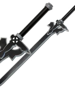 Alternative view of Armory Replicas™ - Titan Attack Kirito's Elucidator Foam Sword - Shingeki no Kyojin Fantasy Foam Sword for LARP - Ideal for LARP, Halloween Costumes, Cosplay PACK 2 with SHEATH BLACK with GREY SWORD SET with SHEATH