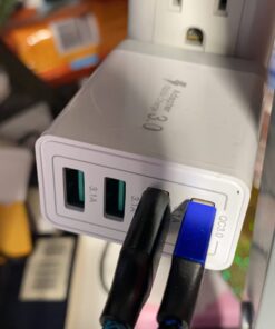 USB Wall Charger, Aioneus 40W 4-Port Fast Charger Block, Multiport USB Cube Power Adapter Wall Charger Plug Charging Block for iPhone 15 14 13 12 11 Pro Max XR Xs Max 8,Samsung,Moto,Android Phones White 41 61nSz70UygL