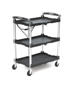 Olympia Tools 85-188 Pack-N-Roll Folding Collapsible Service Cart, Black, 50 Lb. Load Capacity per Shelf 150LB 55 61nbvsTZeeL