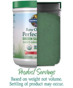 Garden of Life Raw Organic Perfect Food Green Superfood Juiced Greens Powder - Apple Flavor, 30 Servings - Vegan Gluten Free Whole Food Dietary Supplement, Greens Plus Probiotics & Enzymes 30 Servings (Pack of 1) 19 61ncMjsU8hL
