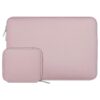 MOSISO Laptop Sleeve Compatible with MacBook Air/Pro, 13-13.3 inch Notebook, Compatible with MacBook Pro 14 inch M3 M2 M1 Chip Pro Max 2023-2021, Neoprene Bag with Small Case, Baby Pink 13.3 inch