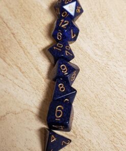Polyhedral 7-Die Speckled Dice Set - Golden Cobalt 21 61ngRuHI4qL
