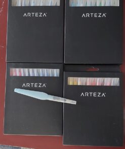 ARTEZA Real Brush Pens, 48 Watercolor Pens for Dynamic Watercolor Effects and Calligraphy, Flexible Nylon Brush Tips, Paint Markers Perfect for Drawing, Journaling, Artistic Projects, and Gift 49 51 61njwECeBL