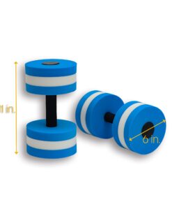 Lightweight Aquatic Exercise Dumbells - Set of 2 Foam - for Water Aerobics - By Trademark Innovations Blue 17 61nkYtAKm7L