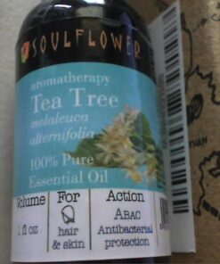 Soulflower Organic Tea Tree Essential Oil for Oily Skin & Itchy Scalp- Melaleuca Alternifolia- 100% Pure, Natural, Vegan, Cruelty Free, Premium Quality, Aromatherapy, Diffusion, 30ml/ 1 fl oz 1 Fl Oz (Pack of 1) 42 61nlqjzg9L
