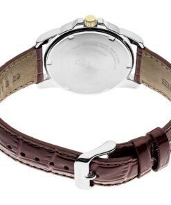 Seiko Men's SNE102 Stainless Steel Solar Watch with Brown Leather Strap Black 10 61noBA4aHyL