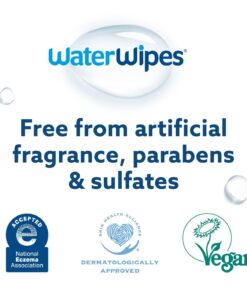 WaterWipes Plastic-Free Original-baby Wipes, 99.9% Water Based Wipes, Unscented & Hypoallergenic for Sensitive Skin, 540 Count (9 packs), Packaging May Vary 28 61npF0vYCL