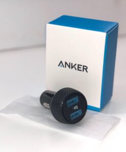 Anker 24W 4.8A Car Charger, 2-Port Ultra-Compact PowerDrive 2 Elite with PowerIQ Technology and LED for iPhone XS/Max/XR/X/8/7/6/Plus, iPad Pro/Air/Mini, Galaxy Note/S Series, LG, Nexus, HTC, and More Black 55 61npHEoiGiL