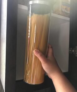 Balchy 5-Piece Canisters Sets with Silicone Seal Borosilicate Glass Jars Vacuum Seal for Tea Coffee Sugar Pop Flour Canister for Kitchen large 33 61nqZidkkbL