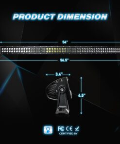 Nilight - 71017C-A 54" 312W Curved LED Work Light Spot Flood Combo Led Light Bar Driving Light Fog Lamp off road led lights ,2 Years Warranty 54" 312W Curved Light Bar 26 61nrRrwmMiL