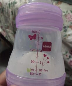 MAM Easy Start Anti Colic 5 oz Baby Bottle, Easy Switch Between Breast and Bottle, Reduces Air Bubbles, 2 Pack, Newborn, Girl 2 Count (Pack of 1) 23 61nzgzk6PUL