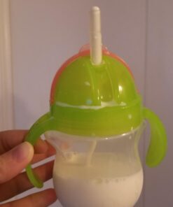 Munchkin® Any Angle™ Weighted Straw Trainer Cup with Click Lock™ Lid, 7 Ounce, Green 1 Count (Pack of 1) 40 61o e19h19L