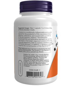 NOW Supplements, L-Tyrosine 500 mg, Supports Mental Alertness*, Neurotransmitter Support*, 120 Capsules 120 Count (Pack of 1) Standard Packaging 22 61o0FwX0SL
