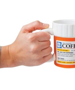 BigMouth Inc. Prescription Coffee Mug - Large Funny Prescription Coffee Cup - Unique Pharmacy Gifts - Hilarious Novelty and Gag Gifts for Doctor - Dishwasher-Safe Ceramic Pill Bottle Coffee Cup - 12oz White 20 61o0gk9WVZL