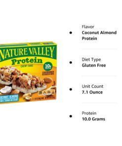 Nature Valley Protein Granola Bars, Coconut Almond, Snacks Bars, 5 ct 5 Count (Pack of 1) 13 61o5nNxyyyL