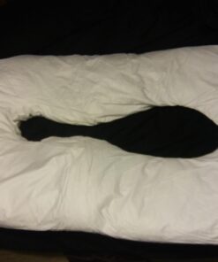 Pregnancy Pillow, Full Body Maternity Pillow with Contoured U-Shape by Bluestone, Back Support 60 x 35 x 7" Pillow & Pillowcase White 37 61o6yz0tdQL