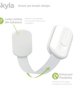 SKYLA HOMES Baby Locks (8-Pack) Child Safety Cabinet Proofing - Safe Quick and Easy 3M Adhesive Cabinet Drawer Door Latches No Screws & Magnets Multi-Purpose for Furniture Kitchen Ovens Toilet Seats 8 Count (Pack of 1) White 24 61o82Ig2aML 2