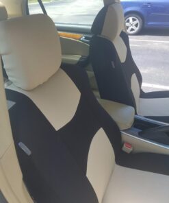 FH Group Car Seat Covers Front Set in Cloth - Car Seat Covers for Low Back Car Seats with Removable Headrest, Universal Fit, Automotive Seat Covers, Washable Car Seat Cover for SUV, Sedan, Van Beige 44 61oA9WAOqGL