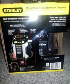 STANLEY J5C09 Portable Power Station Jump Starter 1000 Peak Amp Battery Booster, 120 PSI Air Compressor, USB Port, Battery Clamps 1,000 Peak Amps 85 61oB d59v5L